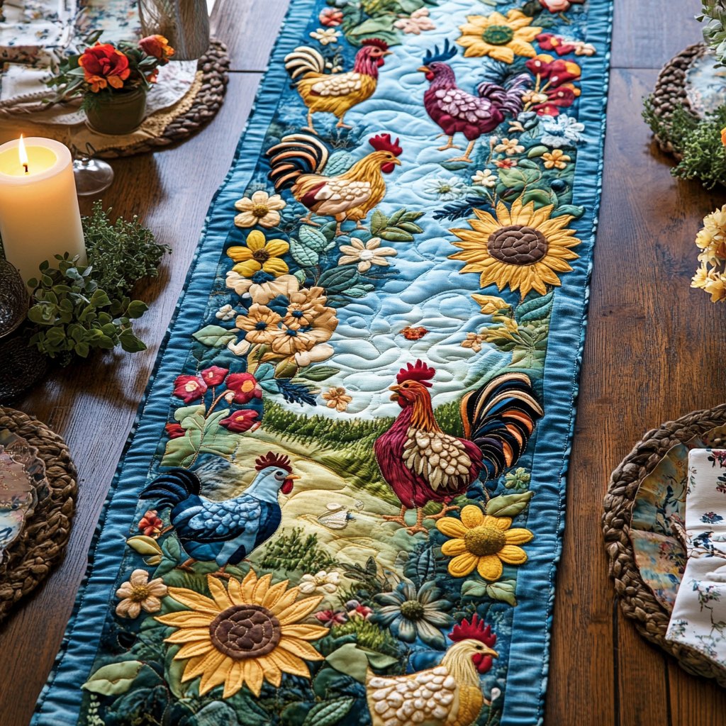 Chicken Patch Table Runner
