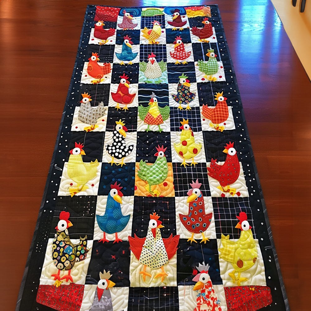 Chirpy Chicken Delight Table Runner