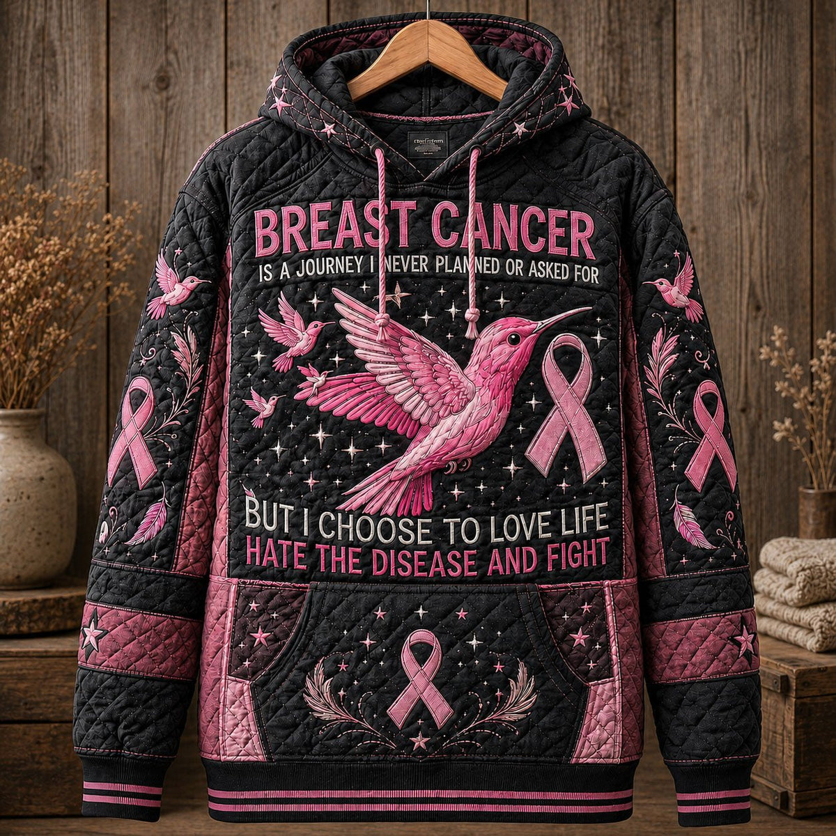 Choose To Fight hoodie, all-over print