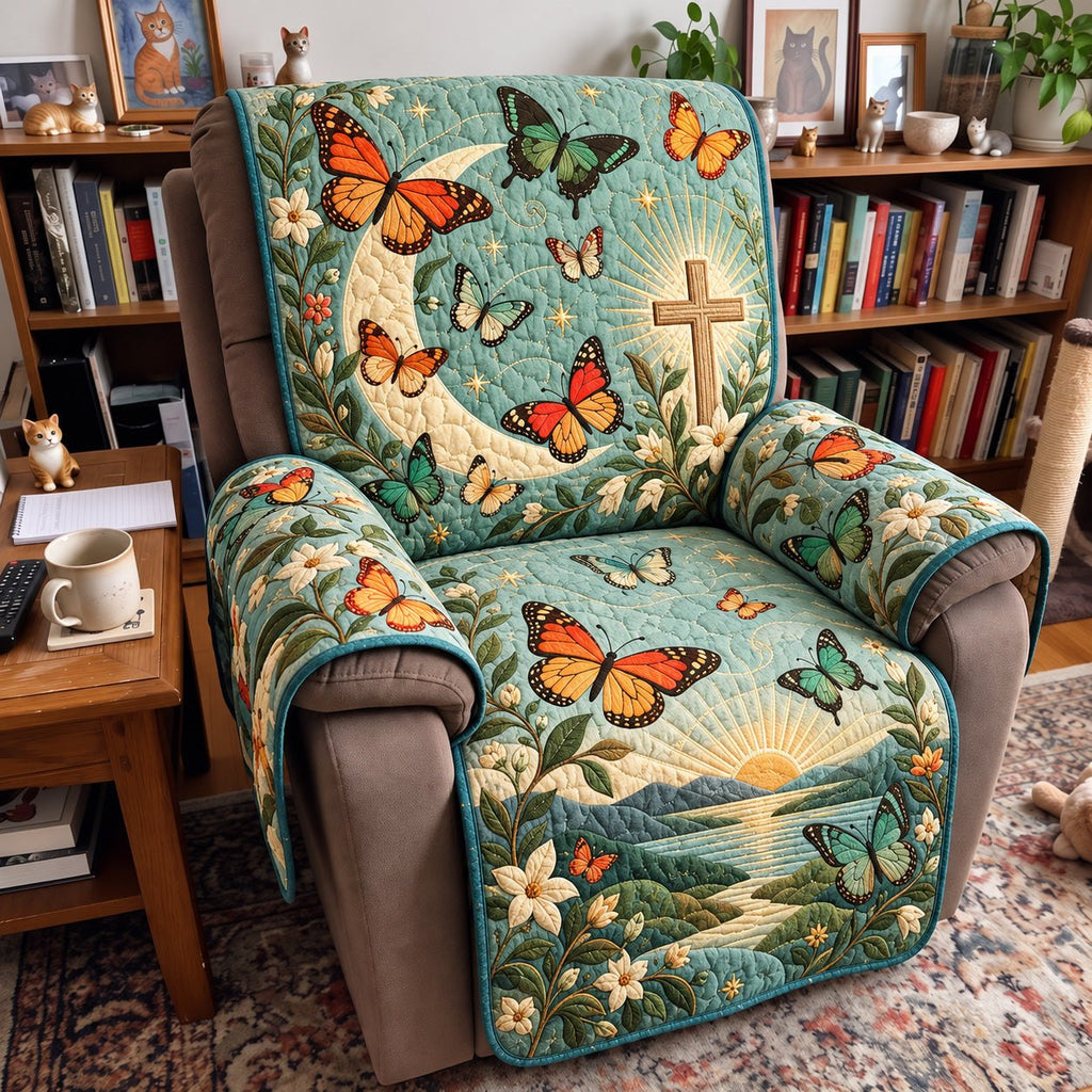 Christian Butterfly Sunrise Sofa Cover