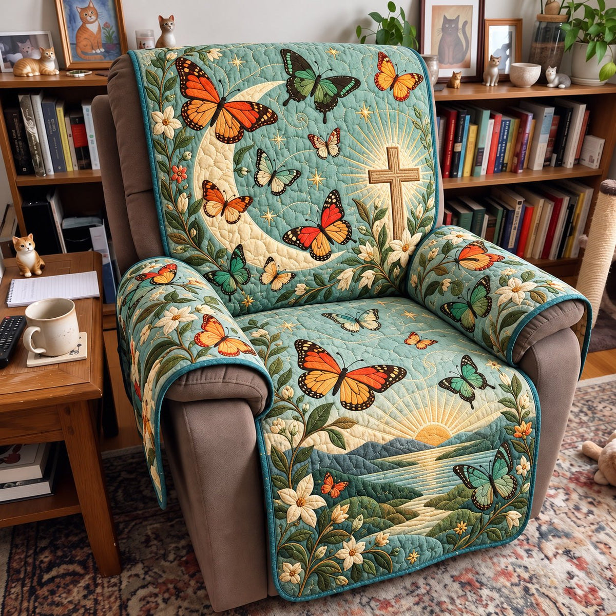 Christian Butterfly Sunrise Sofa Cover