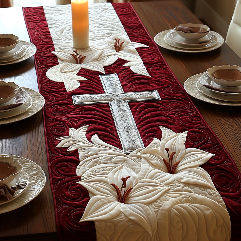 Christian Cross Revival Table Runner