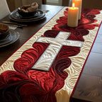 Christian Cross Strength Table Runner