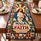 Christian Faith Blessings Table Runner
