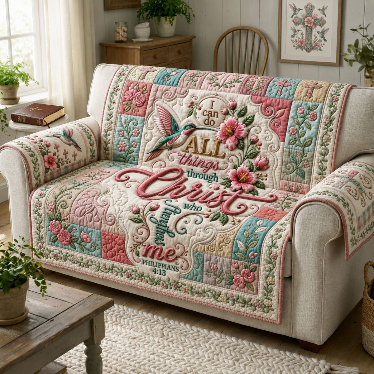 Christian Faith Sofa Cover