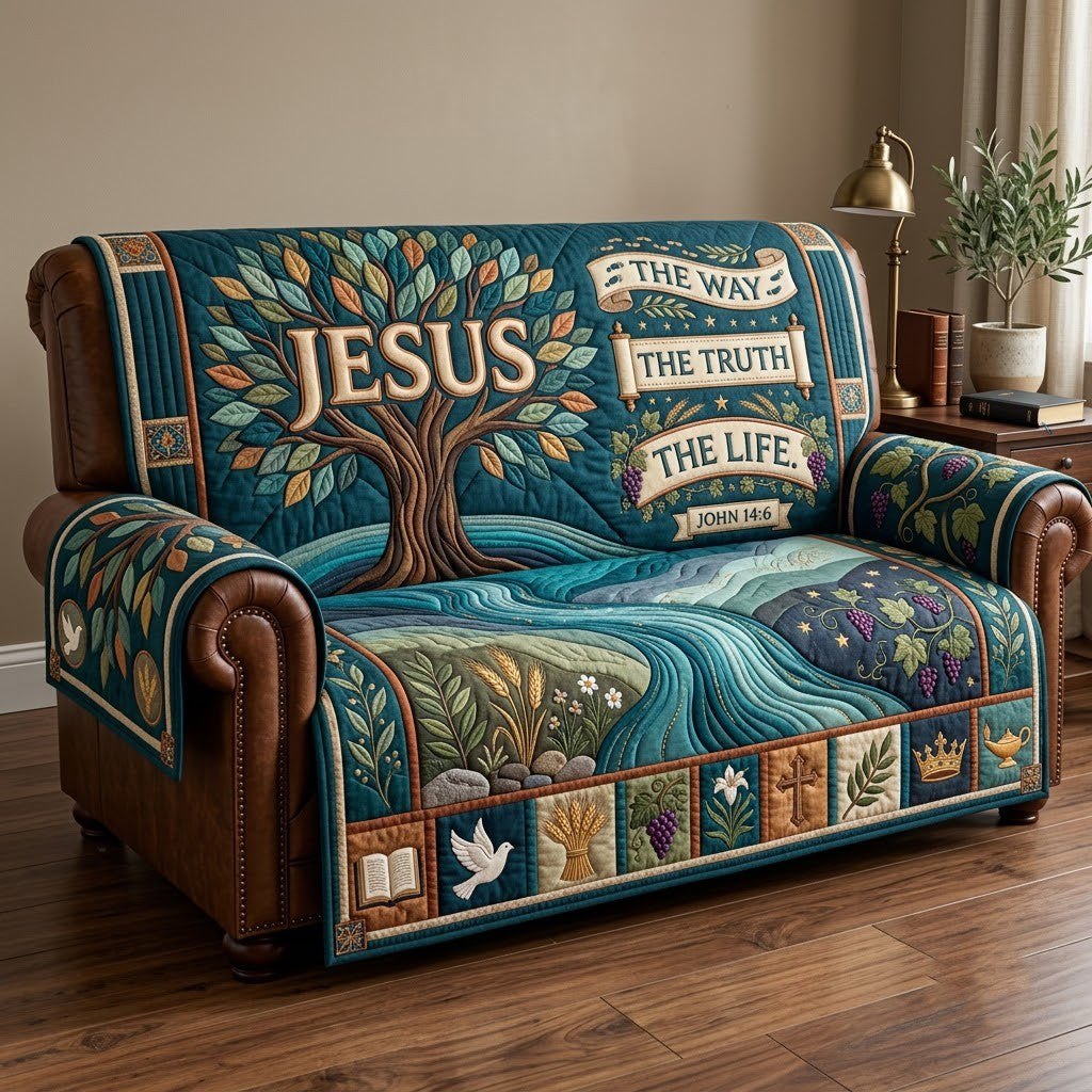 Tree Of Life River Jesus The Way Sofa Cover