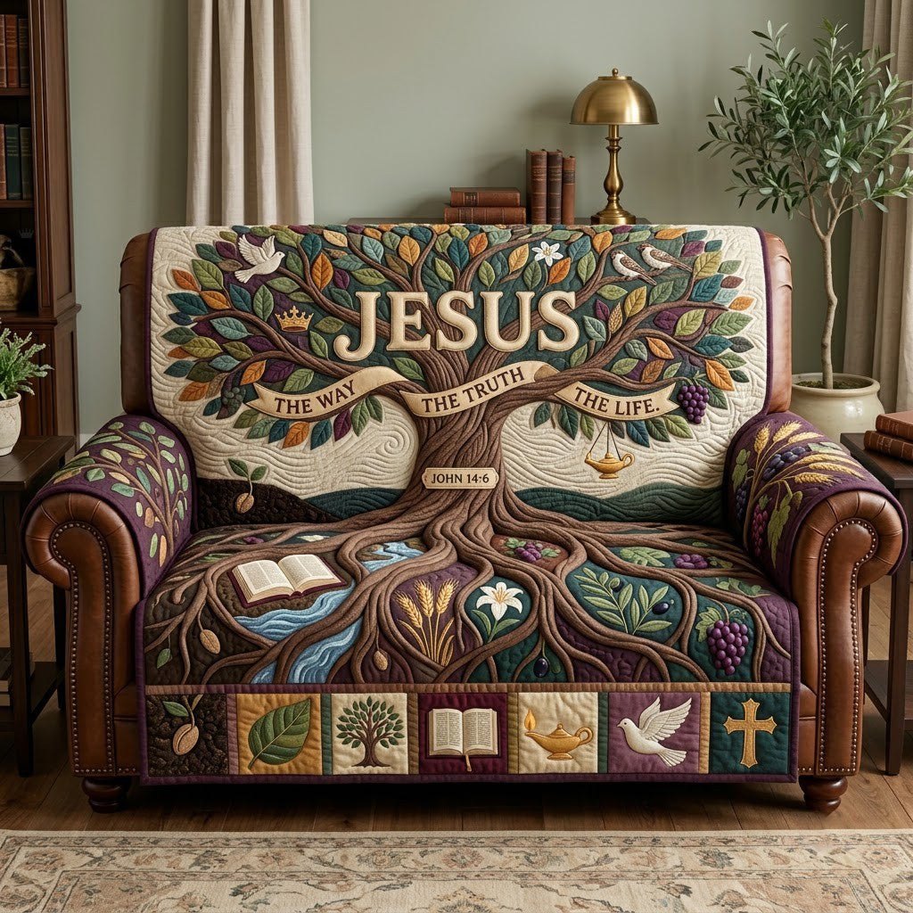Tree Roots Jesus The Way Sofa Cover