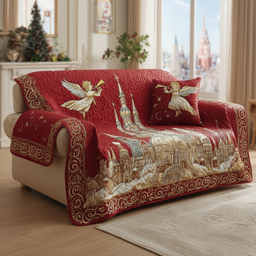 Christmas Angel Duet Sofa Cover