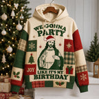 Christmas Birthday Party hoodie, all-over print