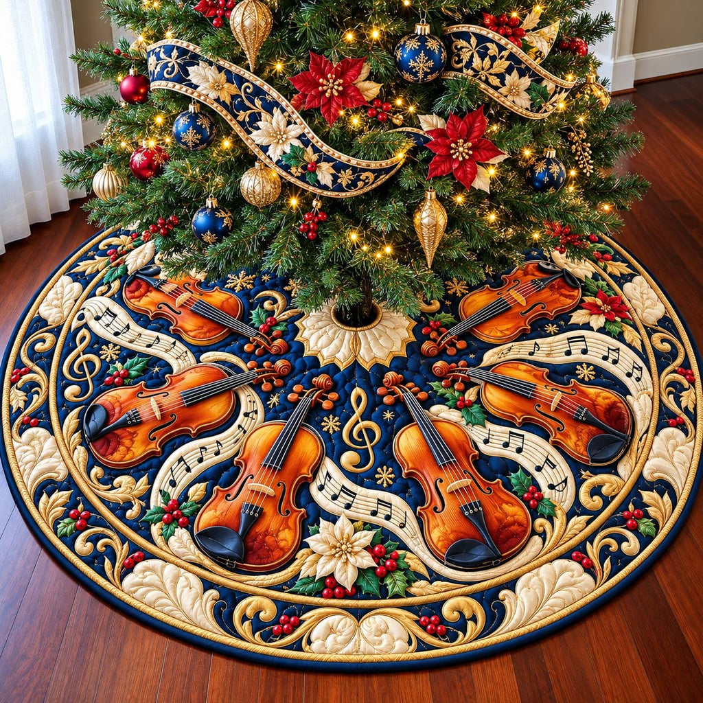 Christmas Brass Symphony Christmas Tree Skirt