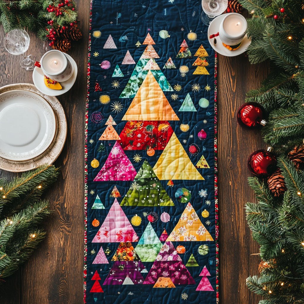 Christmas Candlelight Wishes Table Runner
