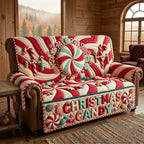 Christmas Candy Sofa Cover