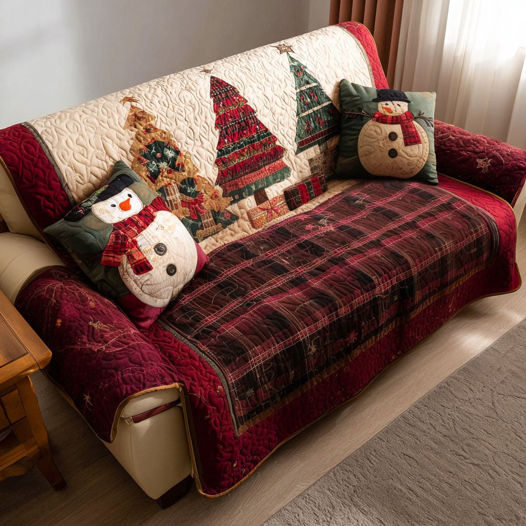 Christmas Carolers Sofa Cover