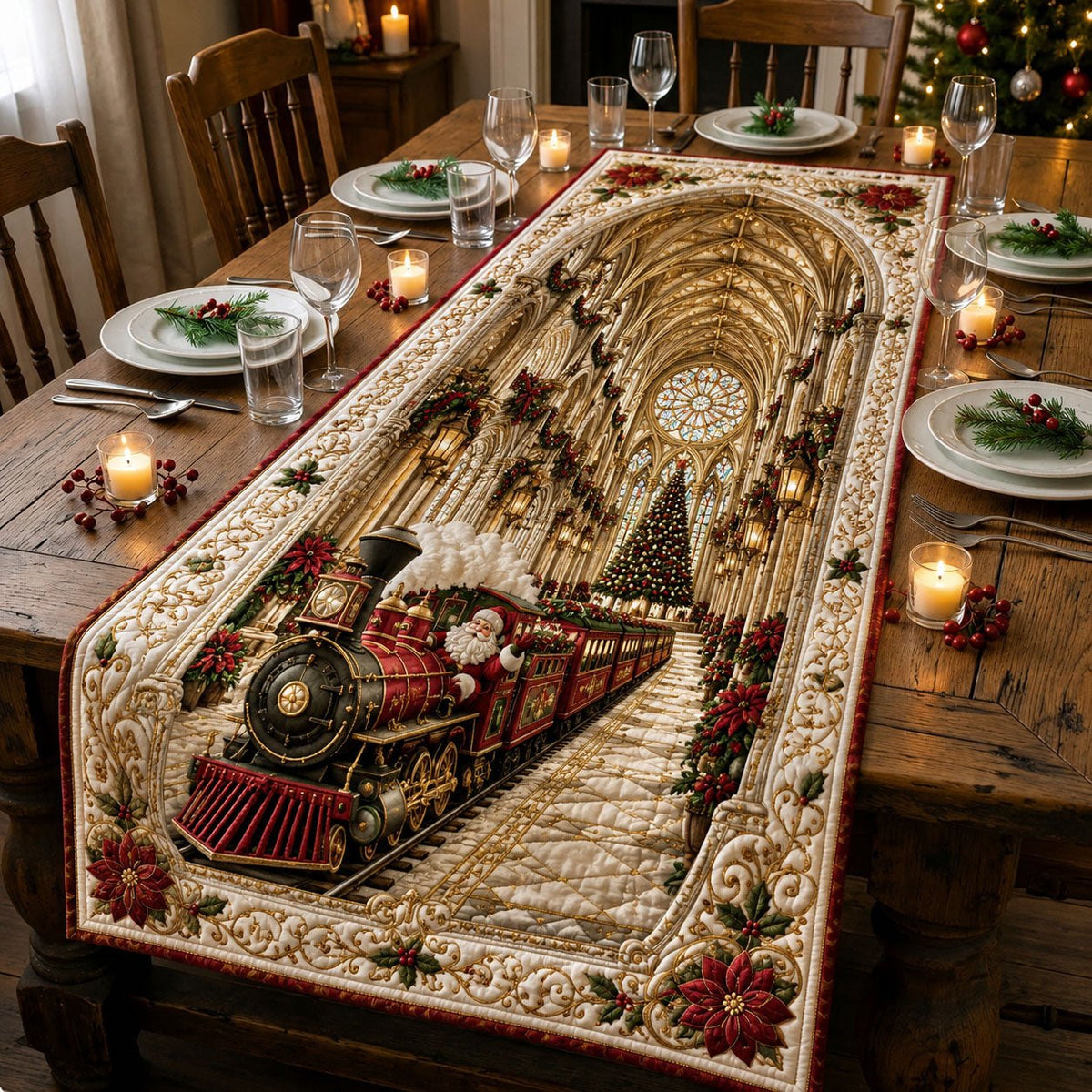 Christmas Cathedral Express Table Runner