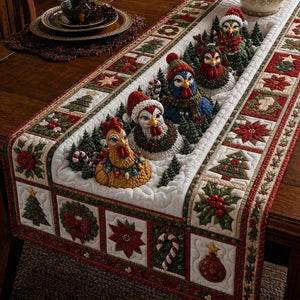 Christmas Chicken Magic Table Runner - Made to Order