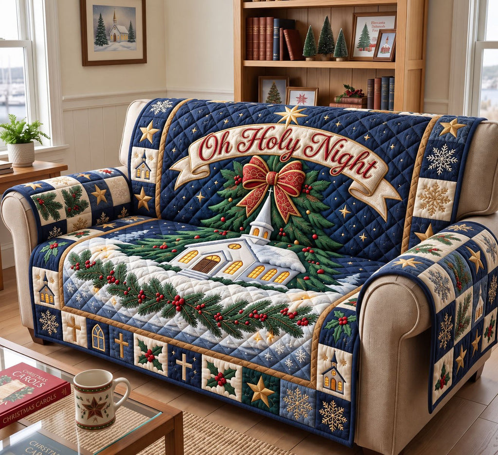 Oh Holy Night Chapel Christmas Sofa Cover