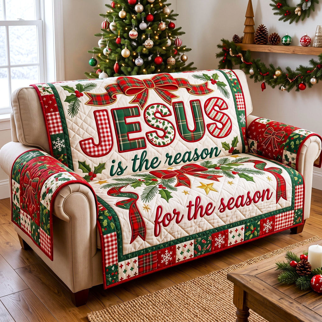 Jesus Reason For The Season Ribbon Sofa Cover