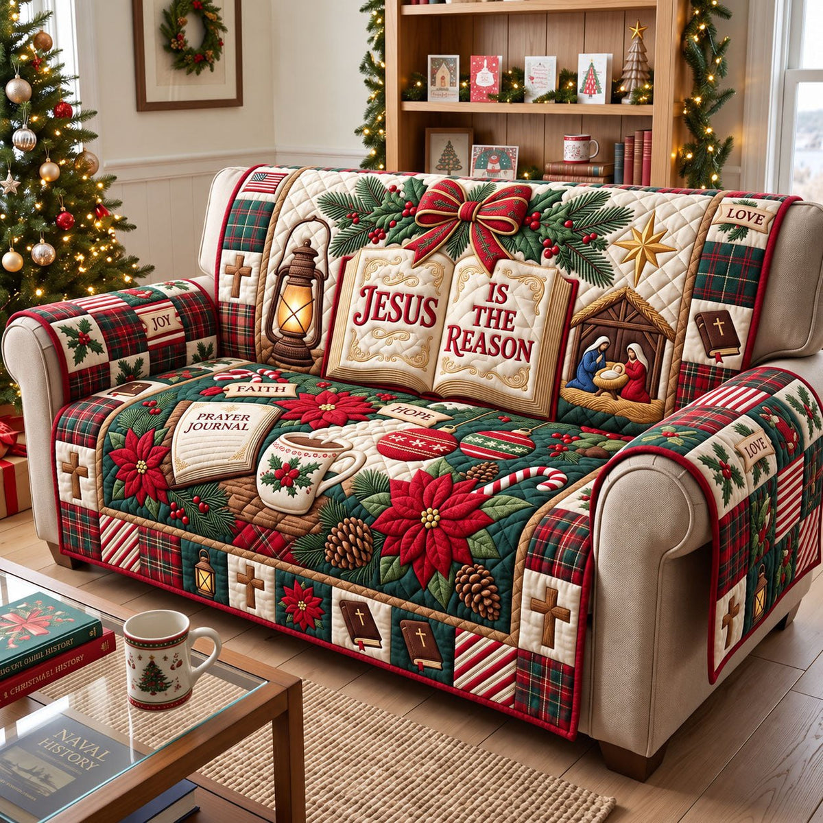 Jesus Is The Reason Open Book Sofa Cover