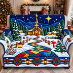 Christmas Church Path Sofa Cover
