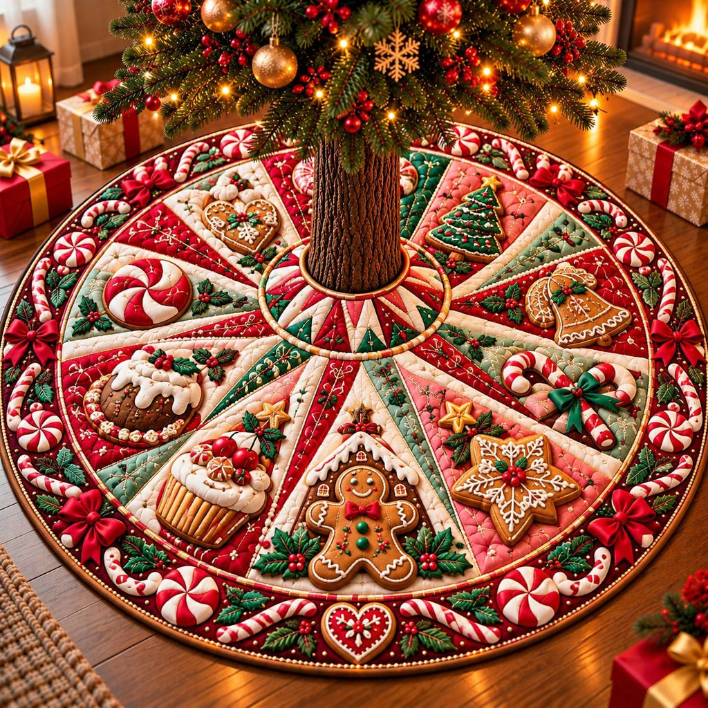 Christmas Cookie Pinwheel Christmas Tree Skirt