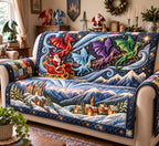 Christmas Dragon Parade Sofa Cover