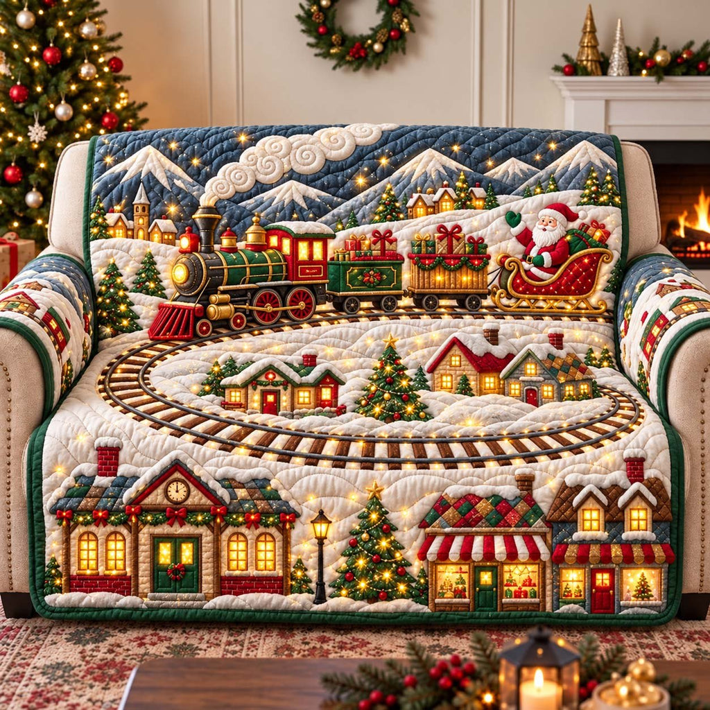 Christmas Express Sofa Cover