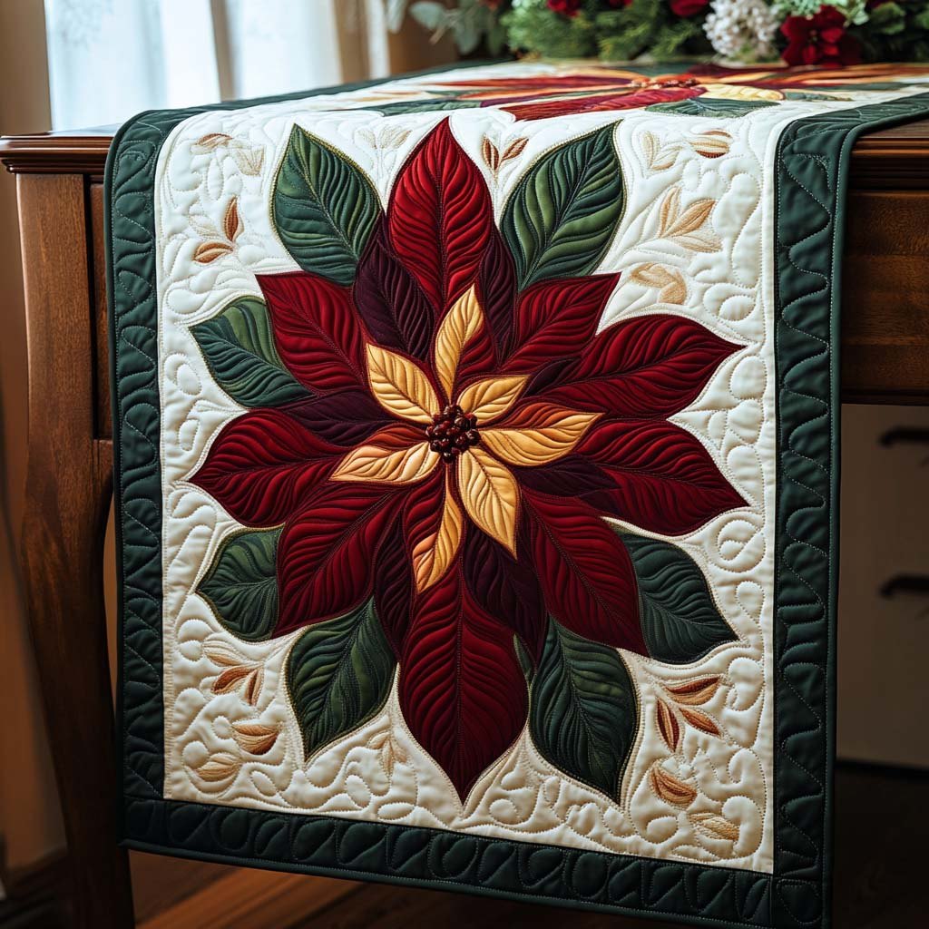 Christmas Flower Table Runner