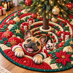 Christmas French Bulldog Adventure Christmas Tree Skirt