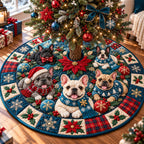 Christmas French Bulldog Cheer Christmas Tree Skirt