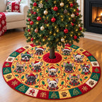 Christmas French Bulldog Wonderland Christmas Tree Skirt