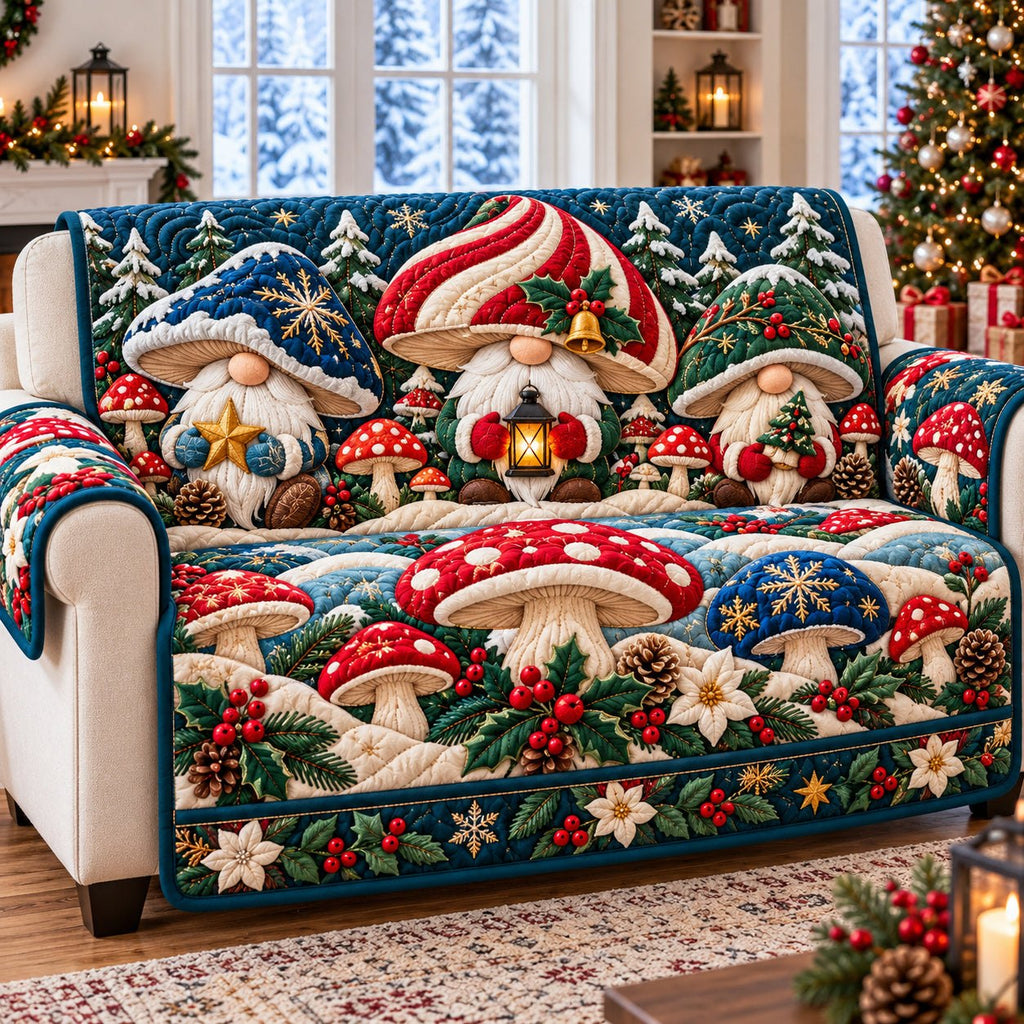 Christmas Gnomes Forest Sofa Cover