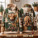 Christmas Highland hoodie, all-over print