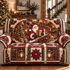 Christmas Library Santa Sofa Cover