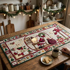 Santa Reading Christmas Letters Table Runner