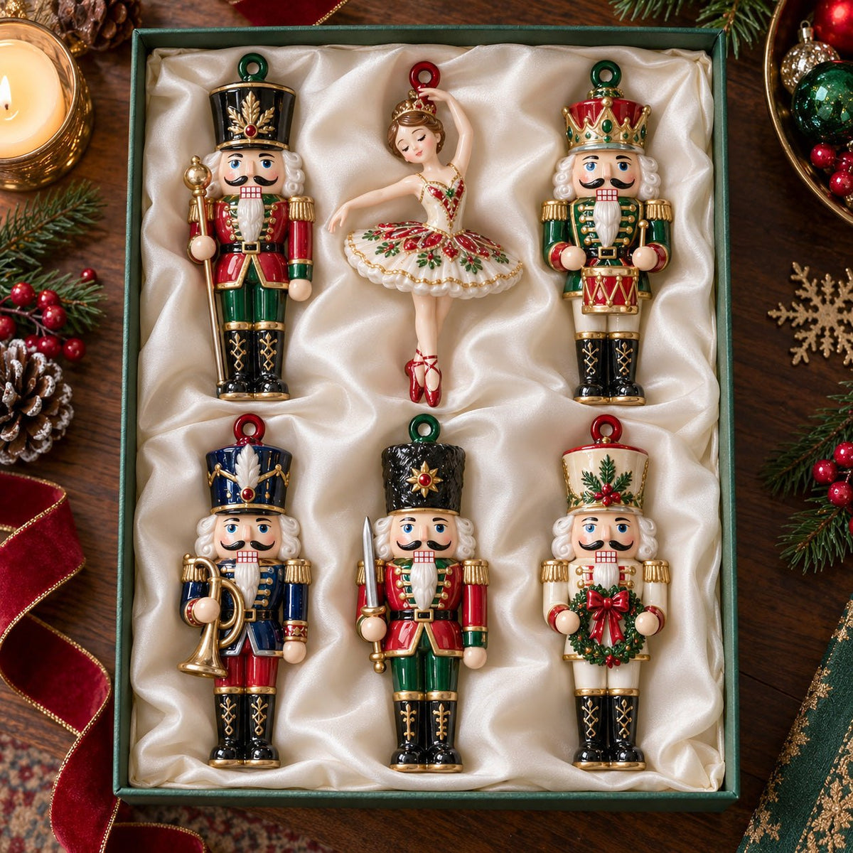 Christmas Nutcrackers Ornament Gift Set