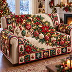 Twinkle Garland Christmas Ornament Sofa Cover
