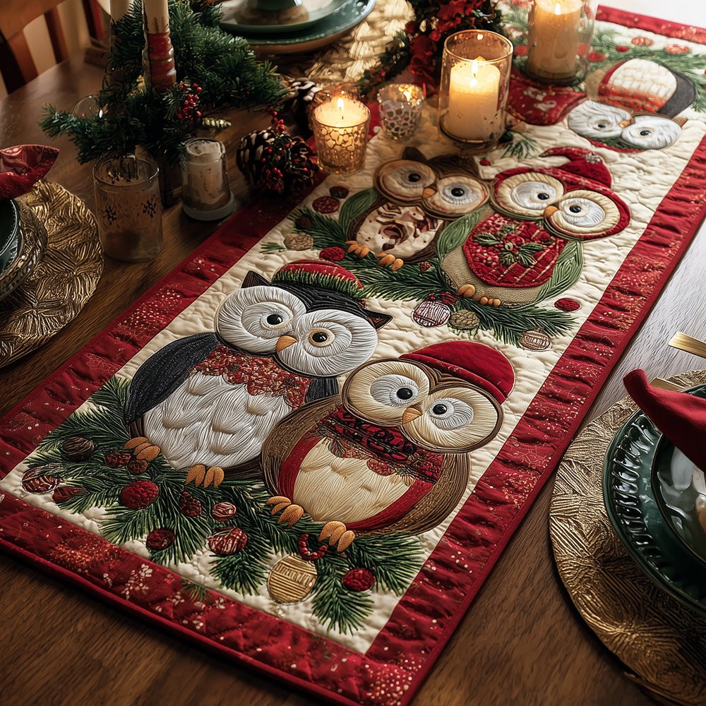Christmas Owl Joy Table Runner