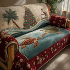 Christmas Palm Turtle Sofa Cover