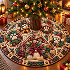 Christmas Paw Print Wishes Christmas Tree Skirt
