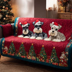 Christmas Puppy Cheer Sofa Cover