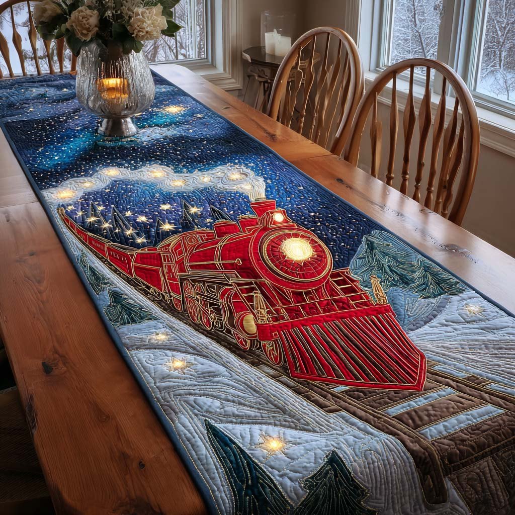 Christmas Rail Magic Table Runner