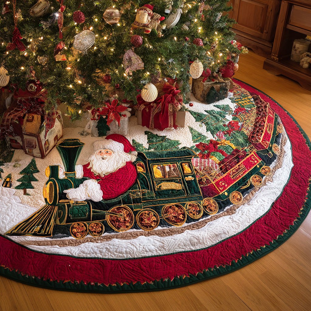 Christmas Rail Route Christmas Tree Skirt