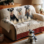 Christmas Schnauzer Sofa Cover