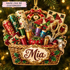 Christmas Sewing Basket Christmas Ornament