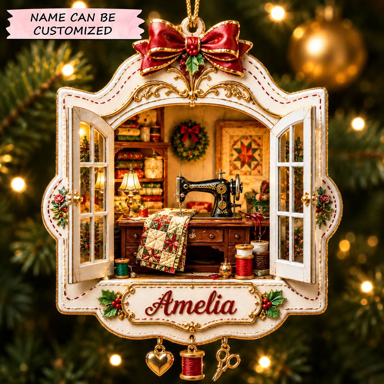 Christmas Sewing Room Christmas Ornament