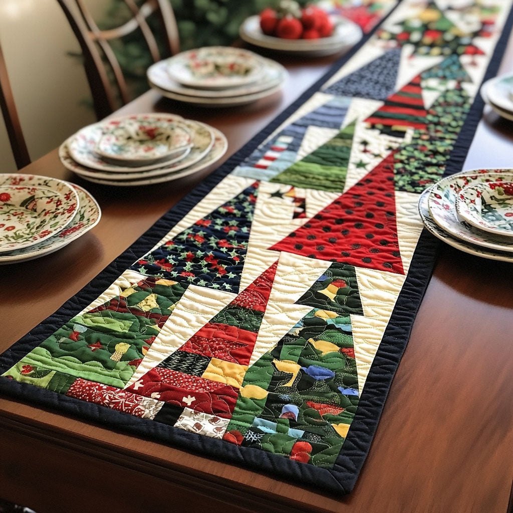 Christmas Snowfall Memories Table Runner
