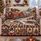Christmas Snowman Train Sofa Cover