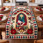 Christmas Star Santa Table Runner