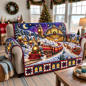 Christmas Station Express Sofa Cover - Made to Order