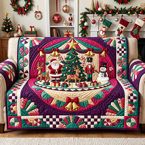 Christmas Theater Parade Sofa Cover - Made to Order